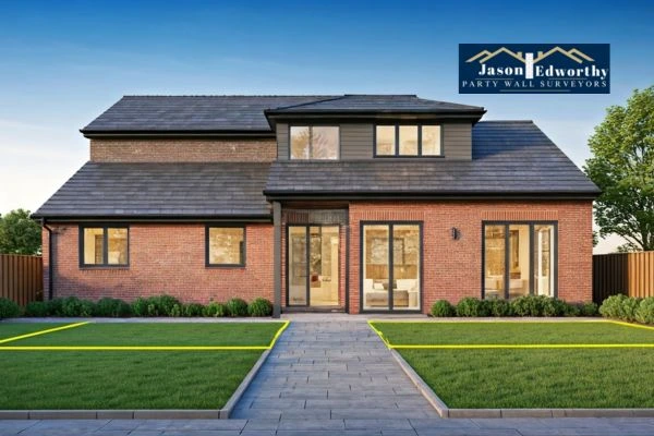 Home extension focusing on boundary line Loughborough